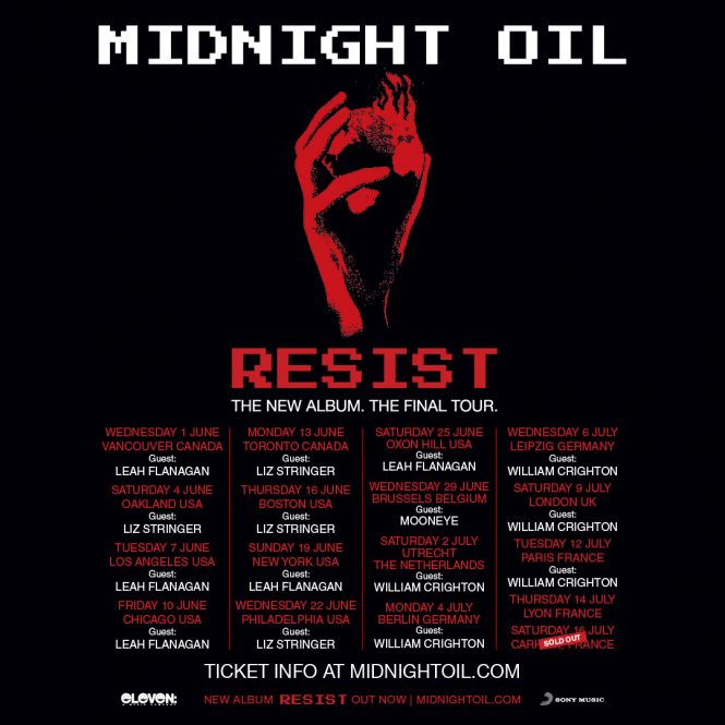 midnight oil tour ticket prices